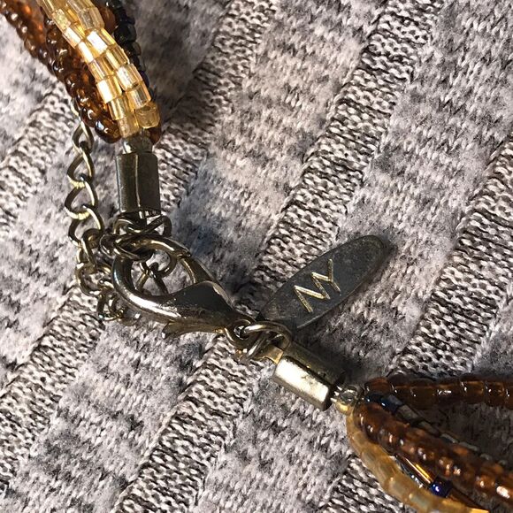 Multi Strand Beads Crystal Signed Tag NY EUC - Picture 3 of 5